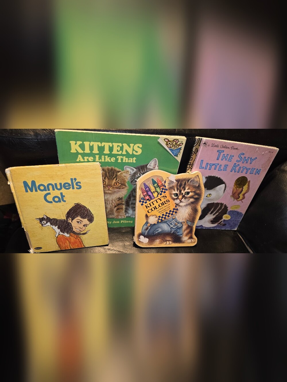 4 Vintage Children's Cat Books